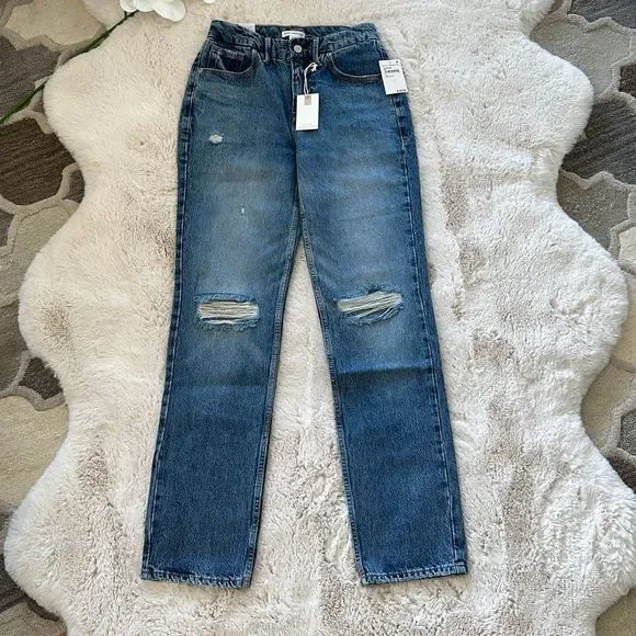 Good American Good 90’s Icon Jeans Indigo Size 2/26 - Picture 2 of 12